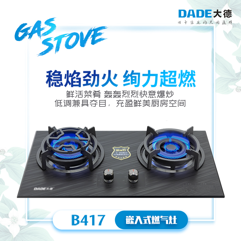 DADE大德-嵌入式燃气灶-B417-稳焰劲火 绚力超燃